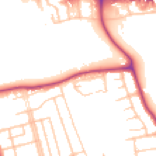 Daytime road noise heatmap for W13 0AP