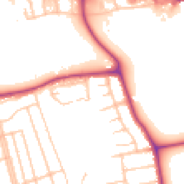 Daytime road noise heatmap for W13 0AR