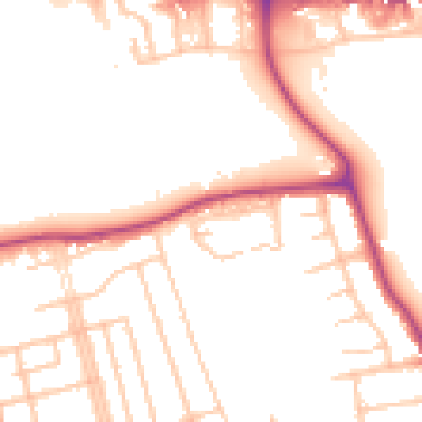 Daytime road noise heatmap for W13 0AT