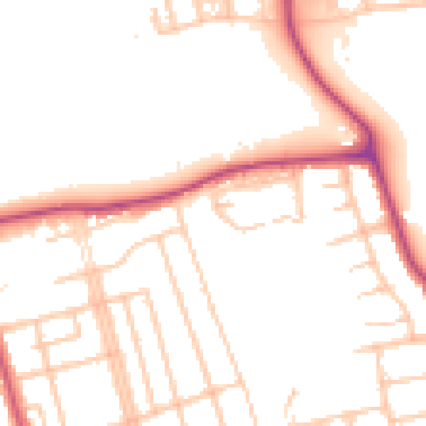 Daytime road noise heatmap for W13 0AW