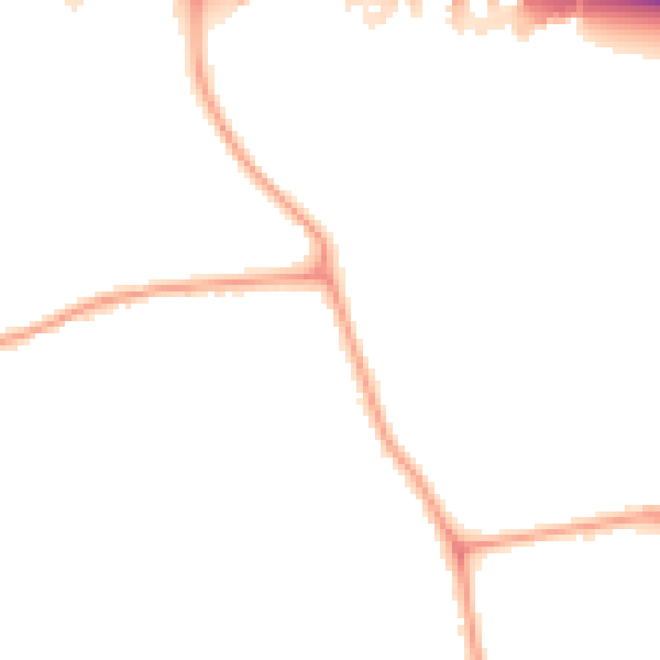Night-time road noise heatmap for W13 0AY