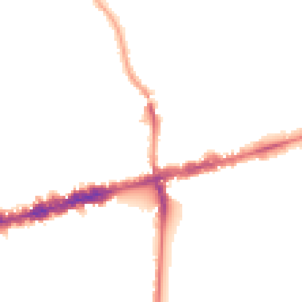 Night-time road noise heatmap for W13 0BF