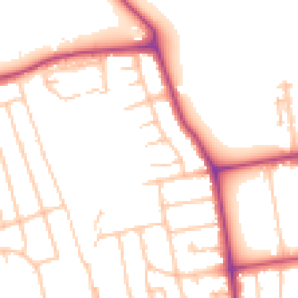 Daytime road noise heatmap for W13 0BH