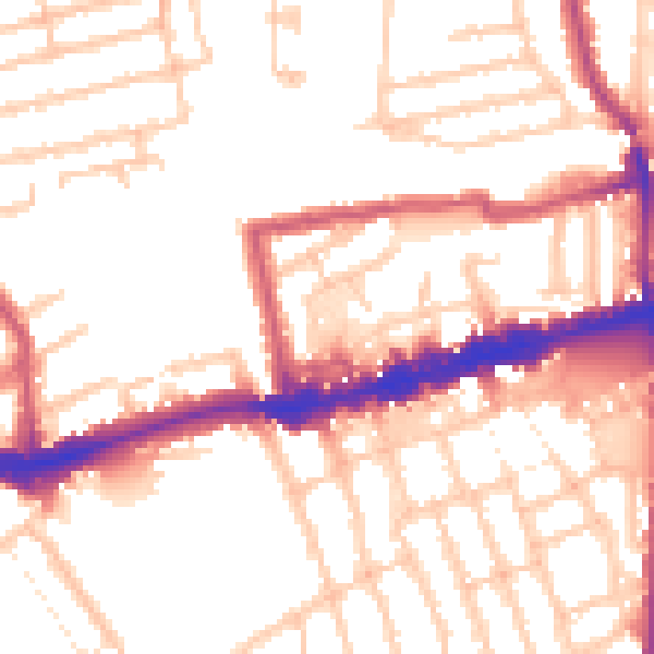 Daytime road noise heatmap for W13 0BX