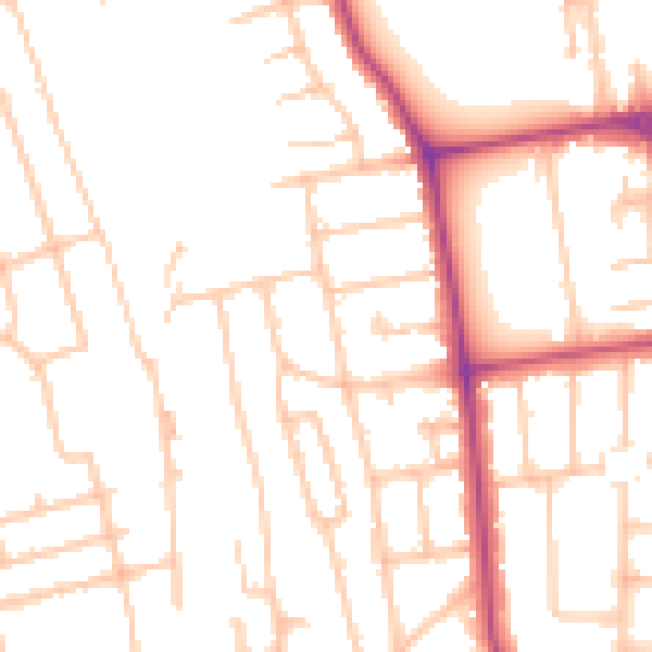 Daytime road noise heatmap for W13 0DG