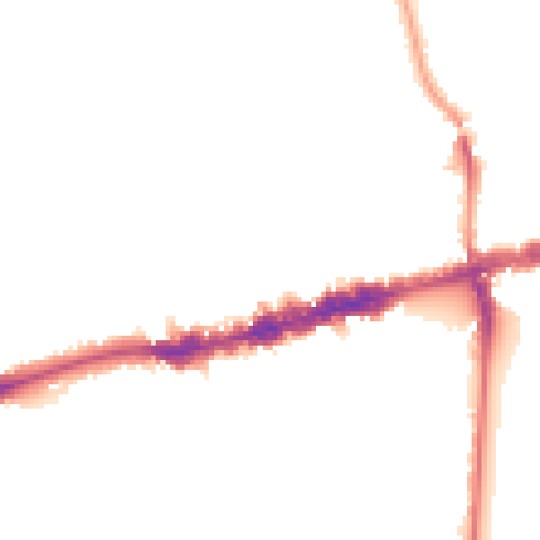 Night-time road noise heatmap for W13 0FR