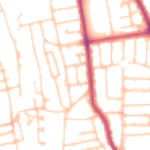 Daytime road noise heatmap for W13 0HH