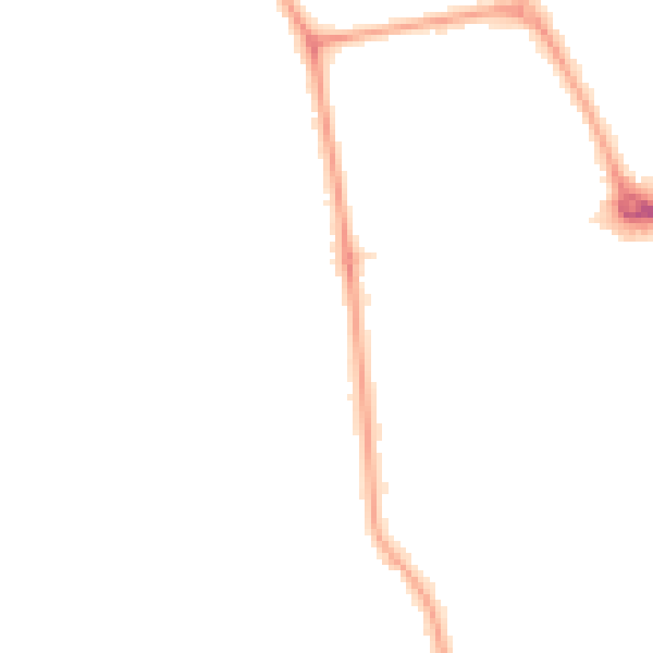 Night-time road noise heatmap for W13 0ND