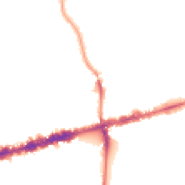 Night-time road noise heatmap for W13 0NP