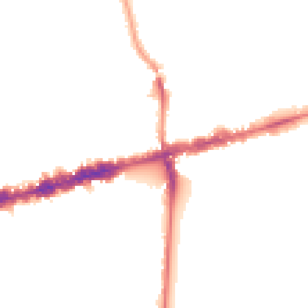 Night-time road noise heatmap for W13 0SR