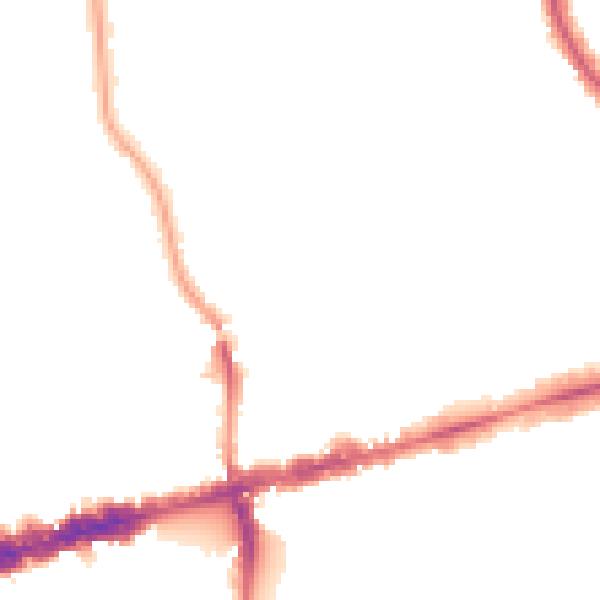 Night-time road noise heatmap for W13 8BP