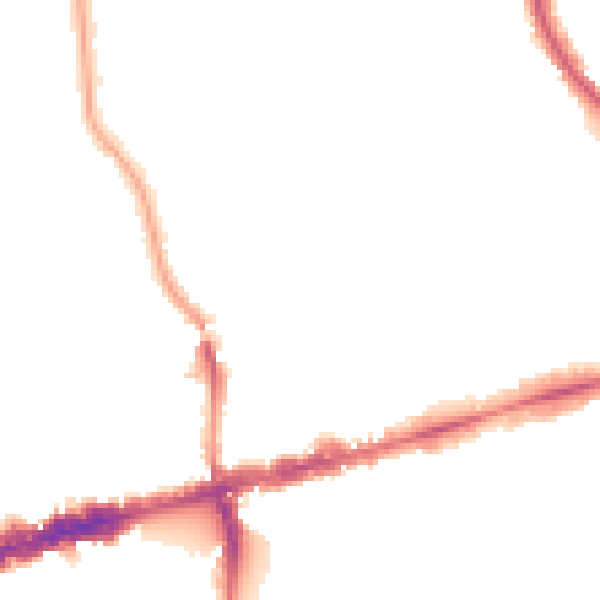Night-time road noise heatmap for W13 8BW