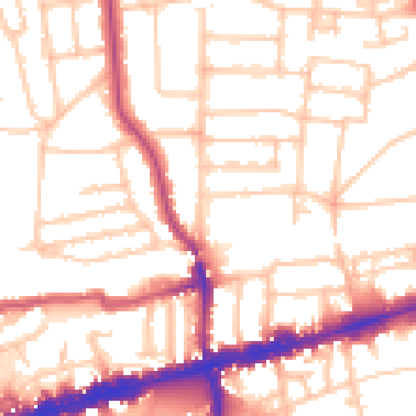 Daytime road noise heatmap for W13 8PH