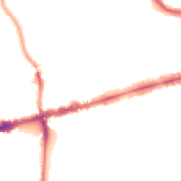 Night-time road noise heatmap for W13 8RP