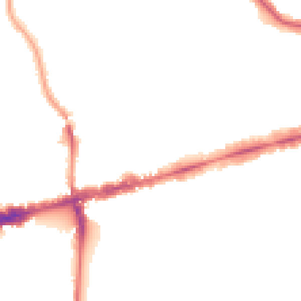 Night-time road noise heatmap for W13 8RQ
