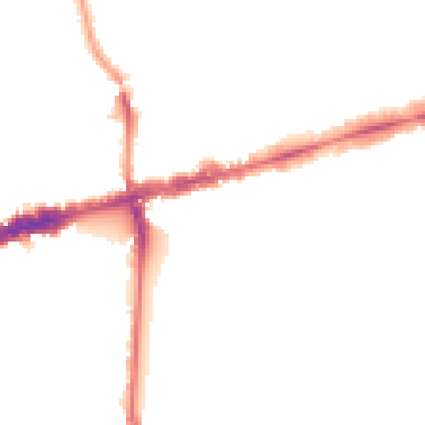 Night-time road noise heatmap for W13 9AP