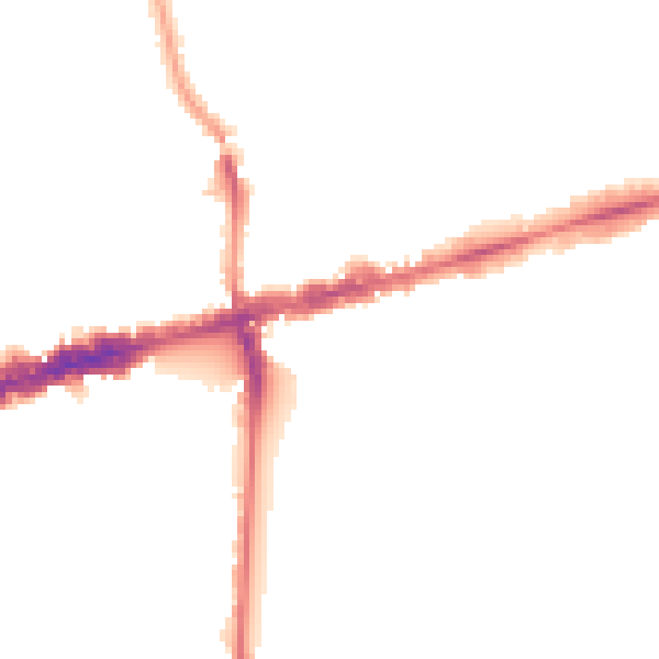 Night-time road noise heatmap for W13 9AT