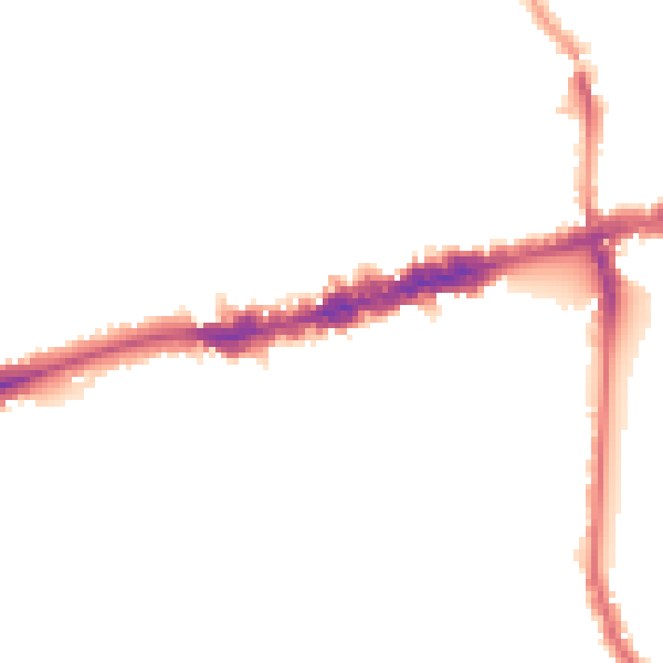 Night-time road noise heatmap for W13 9DH