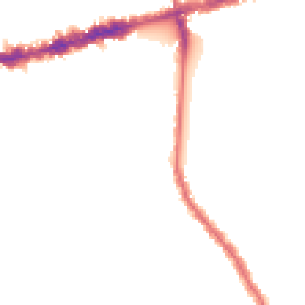 Night-time road noise heatmap for W13 9HX