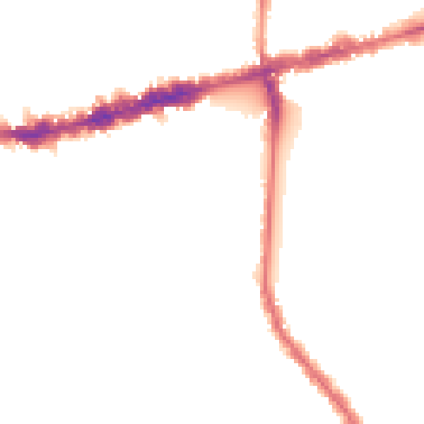 Night-time road noise heatmap for W13 9JE