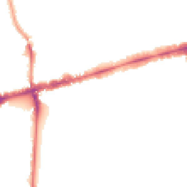 Night-time road noise heatmap for W13 9NB