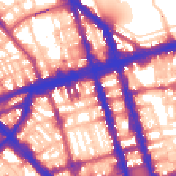 Daytime road noise heatmap for W1H 1FL