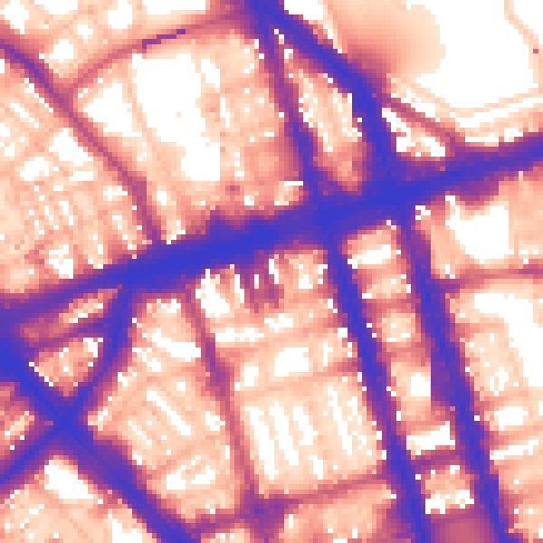 Daytime road noise heatmap for W1H 1FS