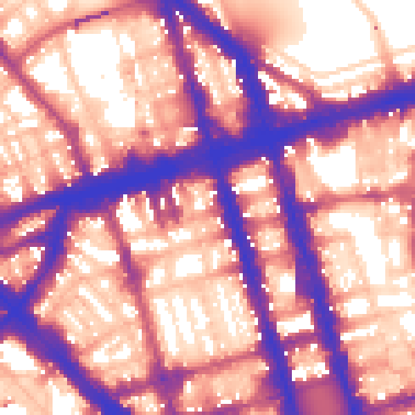 Daytime road noise heatmap for W1H 1GB