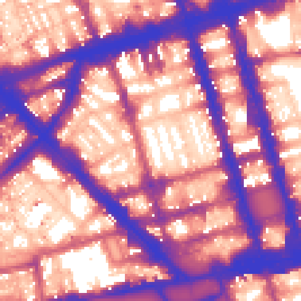 Daytime road noise heatmap for W1H 2BW