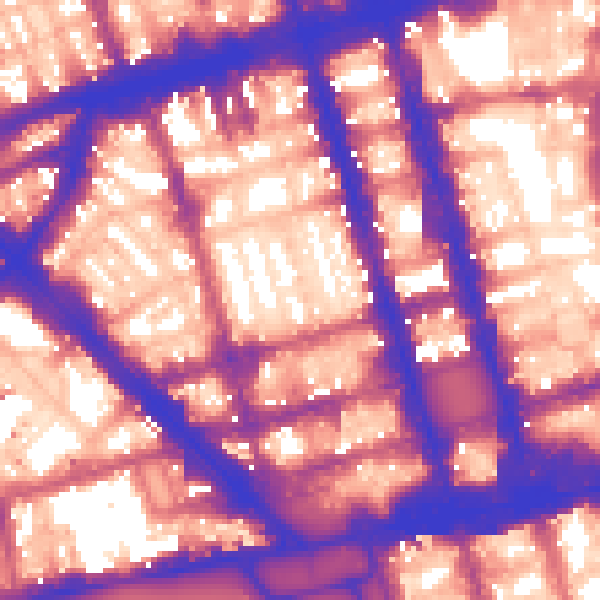 Daytime road noise heatmap for W1H 2EE