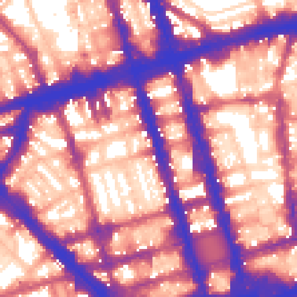 Daytime road noise heatmap for W1H 2EW