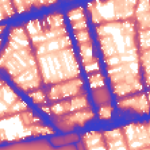 Daytime road noise heatmap for W1H 2LA