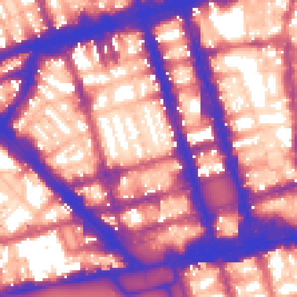 Daytime road noise heatmap for W1H 2LS