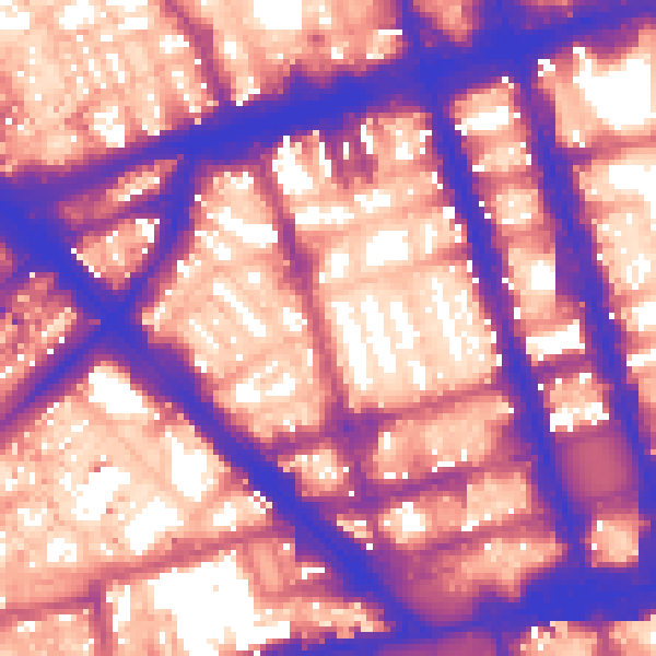Daytime road noise heatmap for W1H 2NF