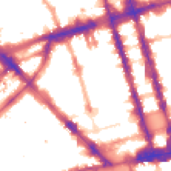 Night-time road noise heatmap for W1H 2NF