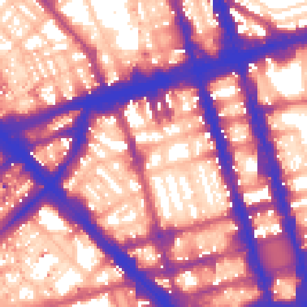 Daytime road noise heatmap for W1H 2QF