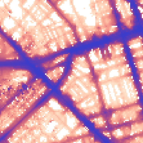 Daytime road noise heatmap for W1H 4AL