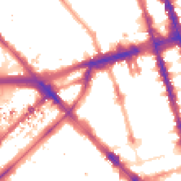 Night-time road noise heatmap for W1H 4AL
