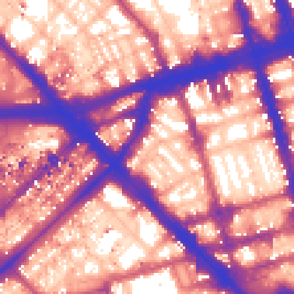 Daytime road noise heatmap for W1H 4BS