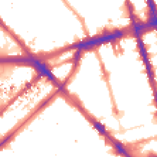 Night-time road noise heatmap for W1H 4BS