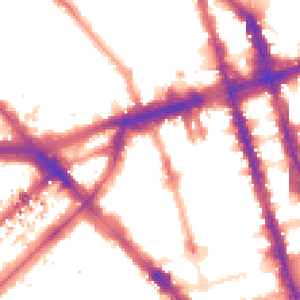 Night-time road noise heatmap for W1H 4DL