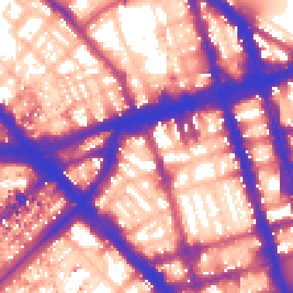 Daytime road noise heatmap for W1H 4DR
