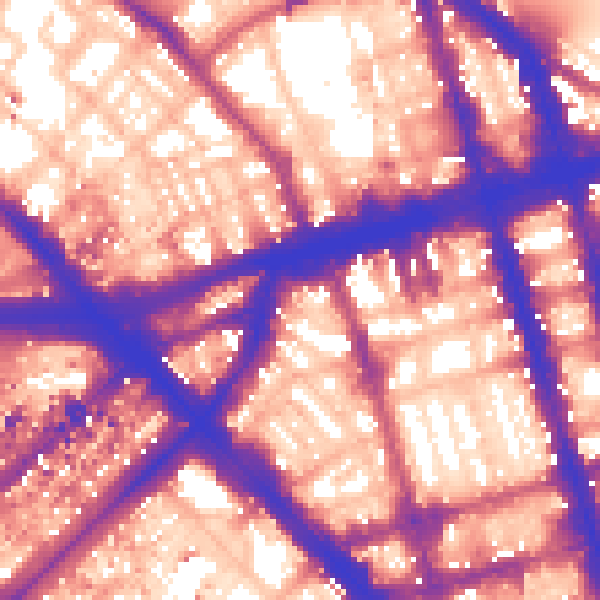 Daytime road noise heatmap for W1H 4HD