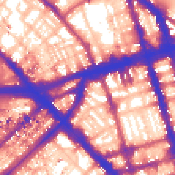Daytime road noise heatmap for W1H 4HE