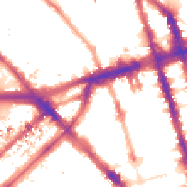 Night-time road noise heatmap for W1H 4HE