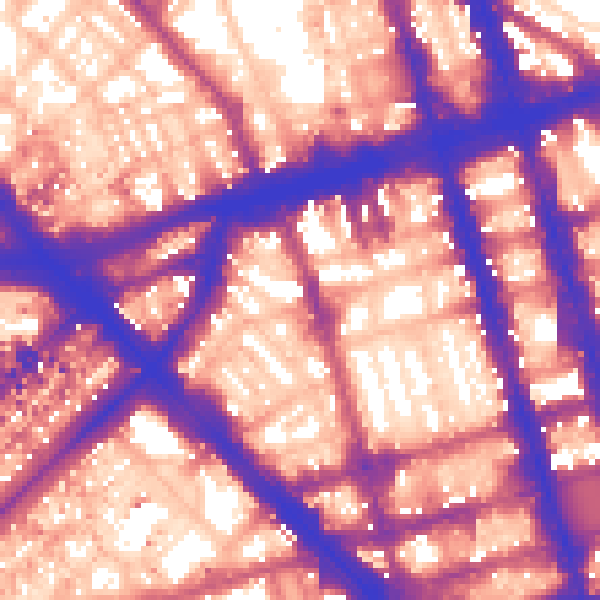 Daytime road noise heatmap for W1H 4JD