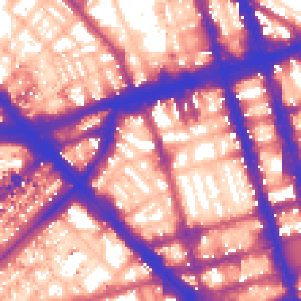 Daytime road noise heatmap for W1H 4JG