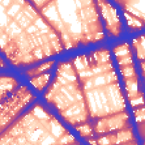 Daytime road noise heatmap for W1H 4QH