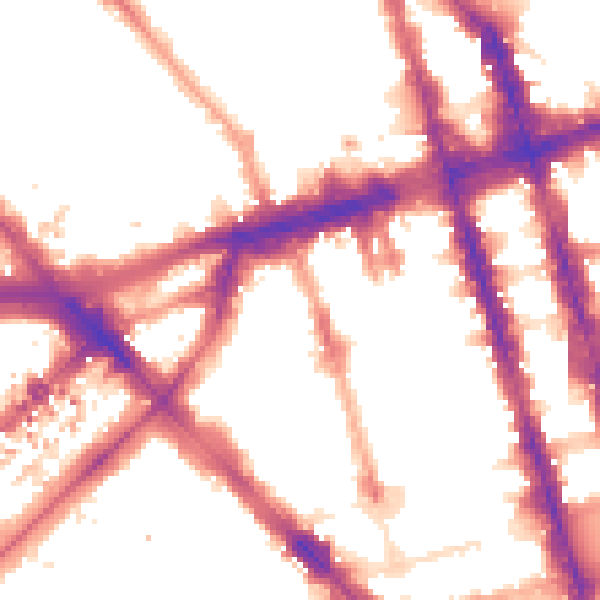 Night-time road noise heatmap for W1H 4QH