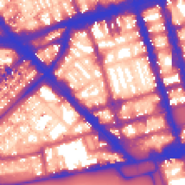 Daytime road noise heatmap for W1H 5BU